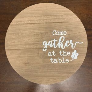 Gather at the table spinning table decor